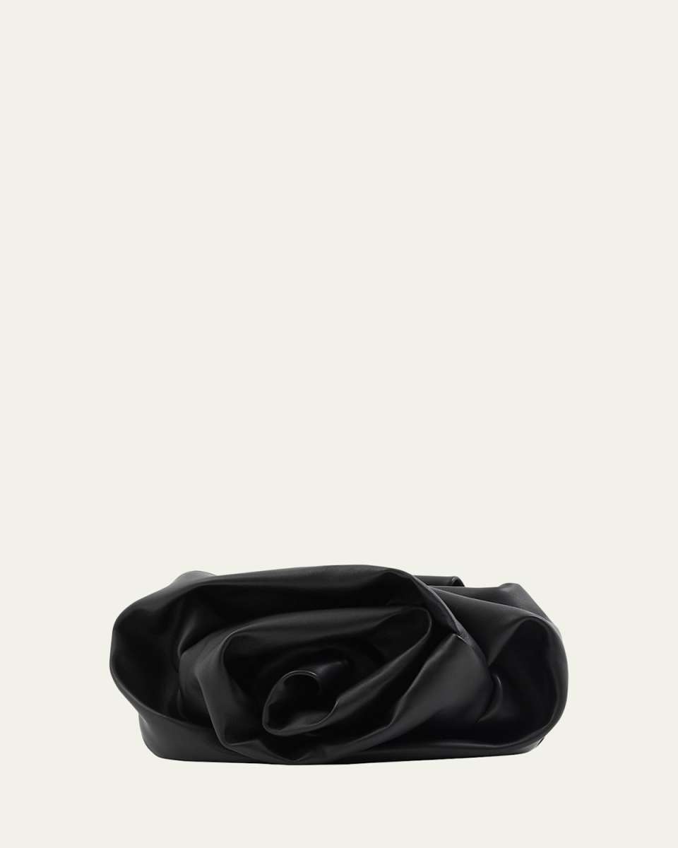 Rose Soft Leather Clutch Bag